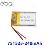 EBAI鋰電池751525 3.7v 240mAh藍(lán)牙耳機 情趣用品 小燈具鋰電池石家莊