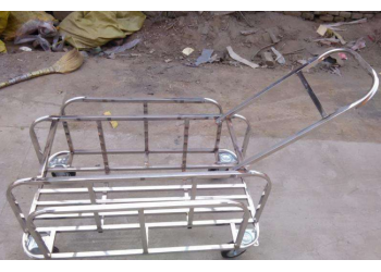 蘇州圍欄小車(chē) 不銹鋼圍欄運(yùn)載小推車(chē)可定制